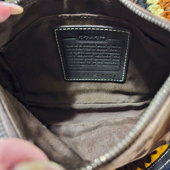 2001 Vintage Y2K Coach Demi Shoulder Bag in Brown Signature Jacquard Purse - Picture 5 of 6